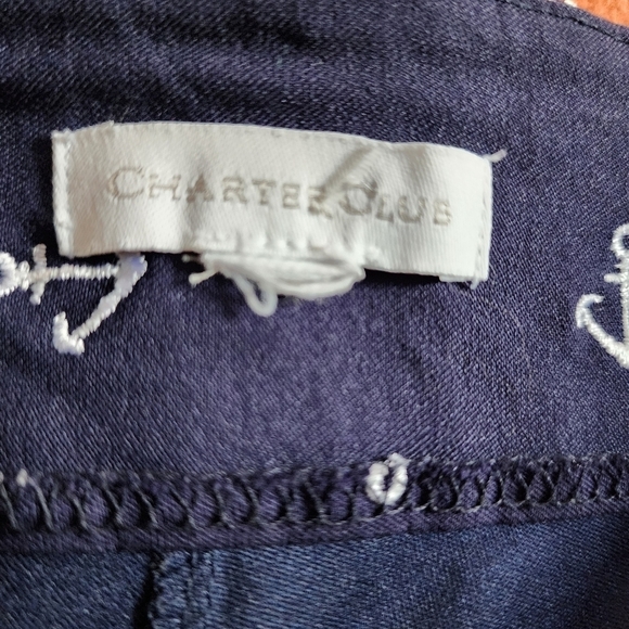 CHARTER CLUB EMBROIDERED ANKERS PULL-ON SKORT - Picture 5 of 5